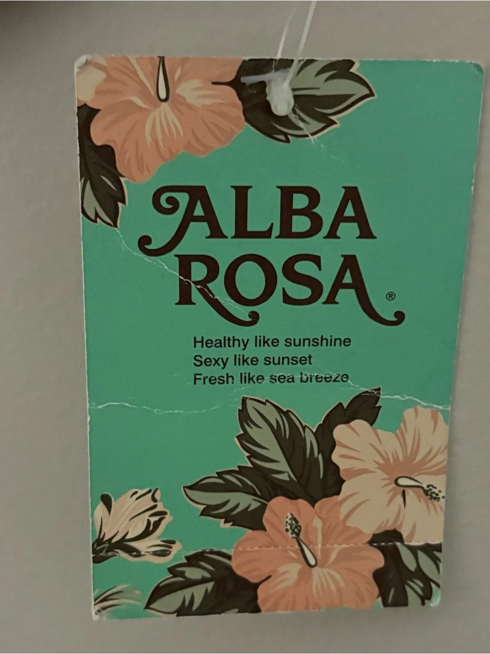 Alba Rosa Pink Floral Halter Bikini Top S